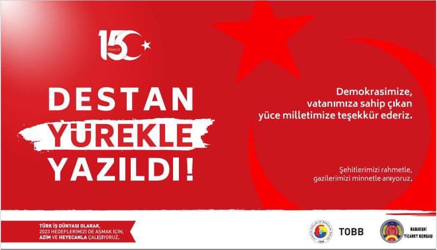 DEMOKRASİ VE MİLLİ BİRLİK GÜNÜ 