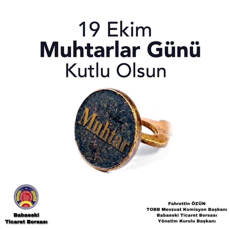 Muhtarlar Günü Kutlu Olsun 