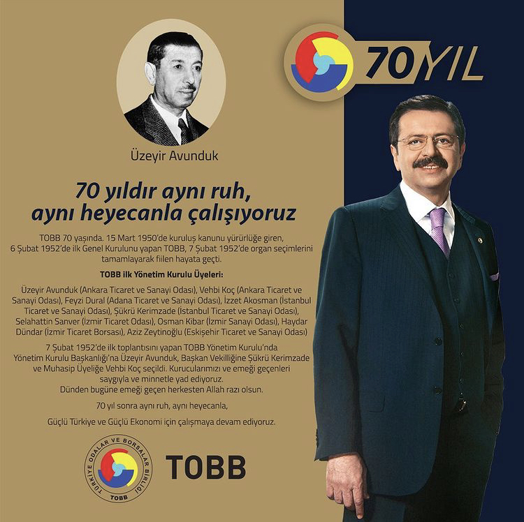 TOBB 70 yaşında